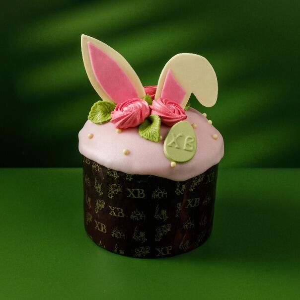 Милти: Кулич «Зайчик» с малиновым конфитюром и белым шоколадом