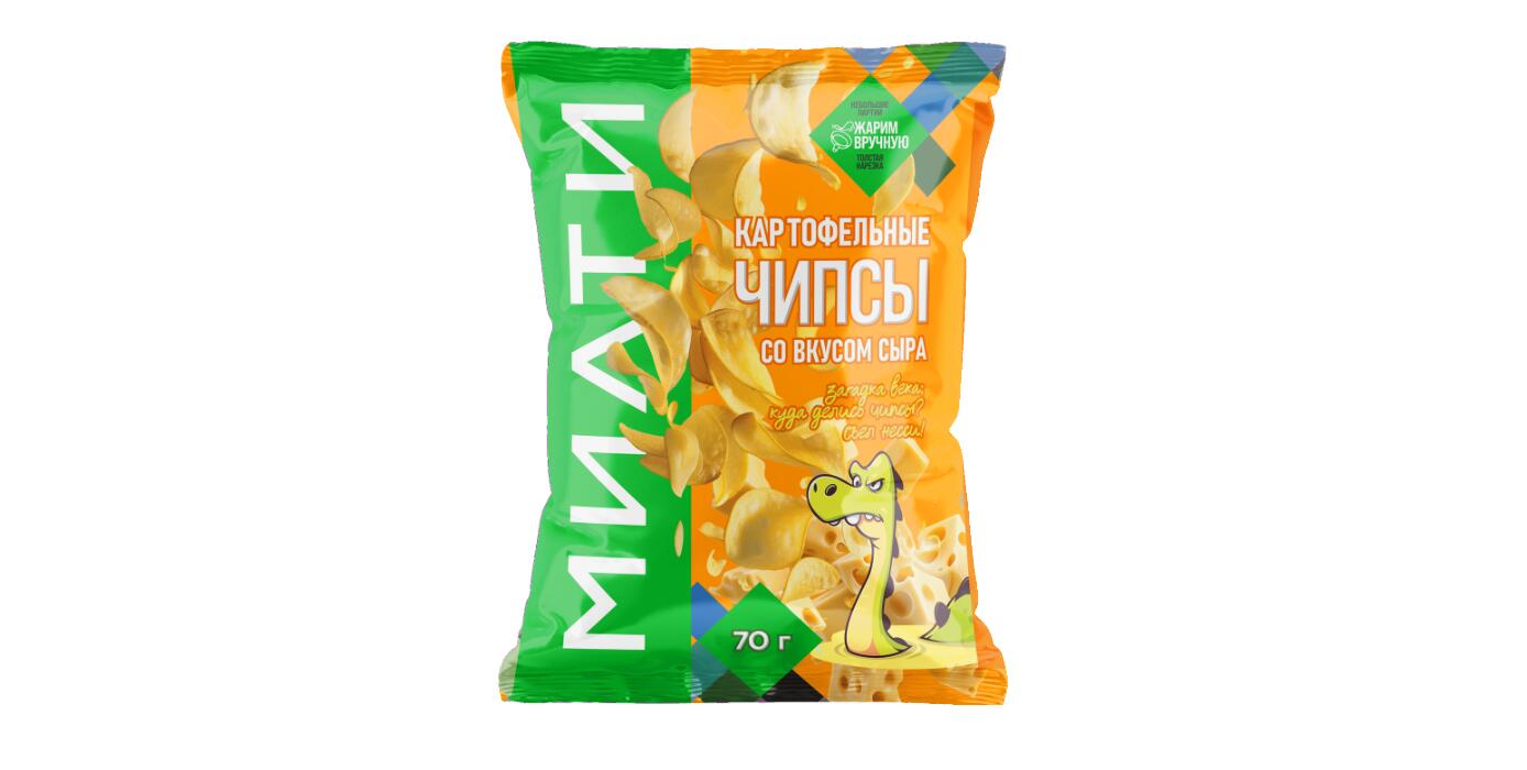 Милти: Картофельные чипсы со вкусом сыра 70 г