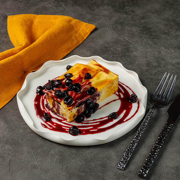 Милти: Запеканка с черникой