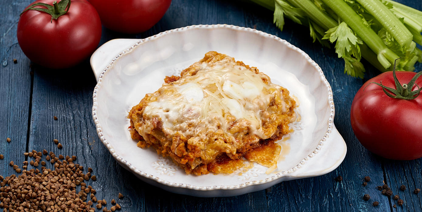 Милти: Лазанья с курицей и пастой из гречневой муки