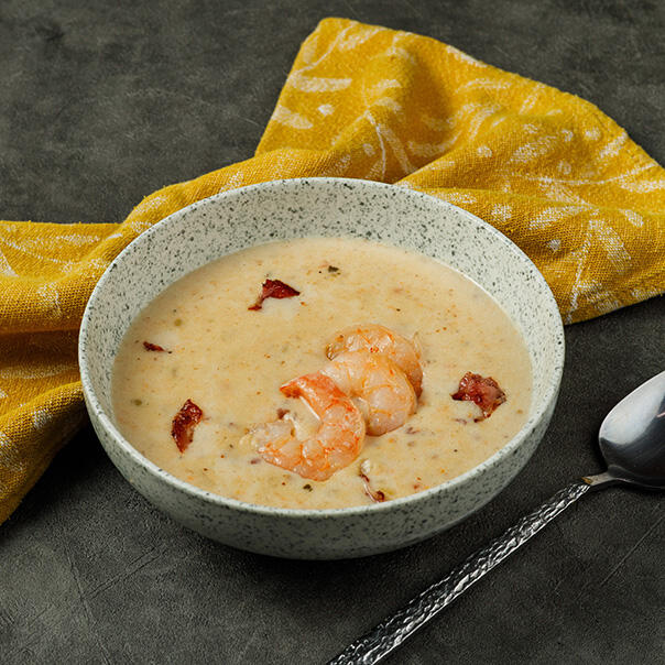 Милти: Суп Чаудер с креветками