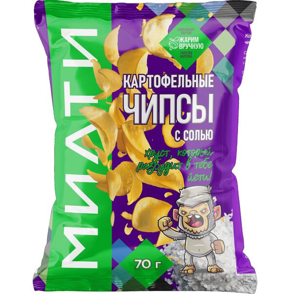 Милти: Картофельные чипсы с солью 70 г