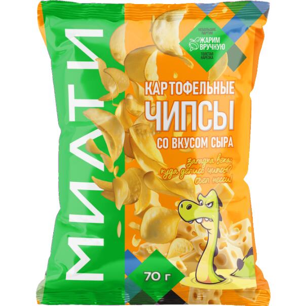 Милти: Картофельные чипсы со вкусом сыра 70 г