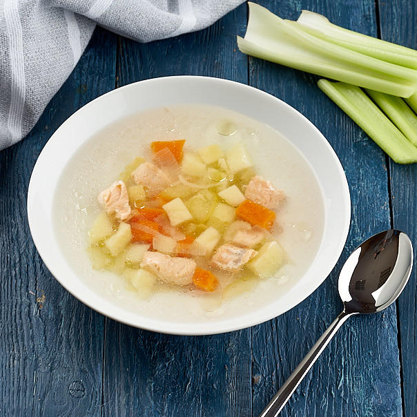 Милти: Уха с лососем