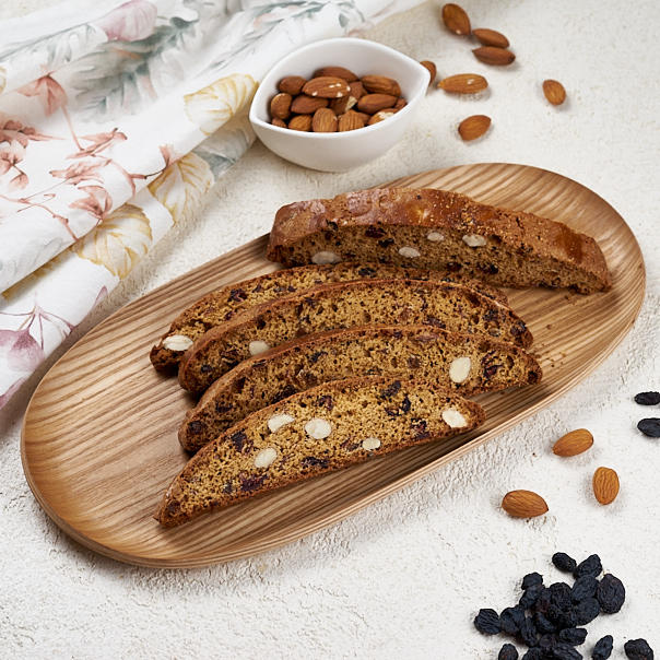 Милти: Печенье Кантуччи с миндалем, клюквой и изюмом