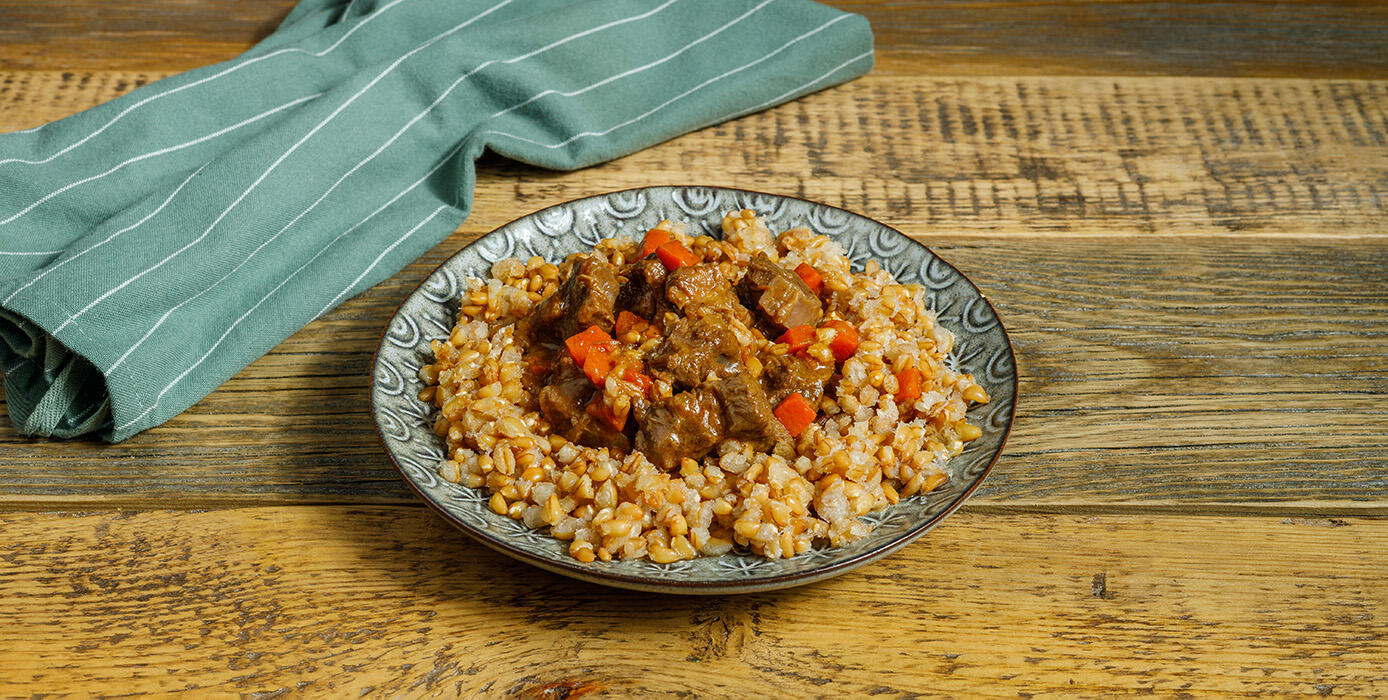 Милти: Говядина по-бургундски с пшеницей (замороженная продукция)