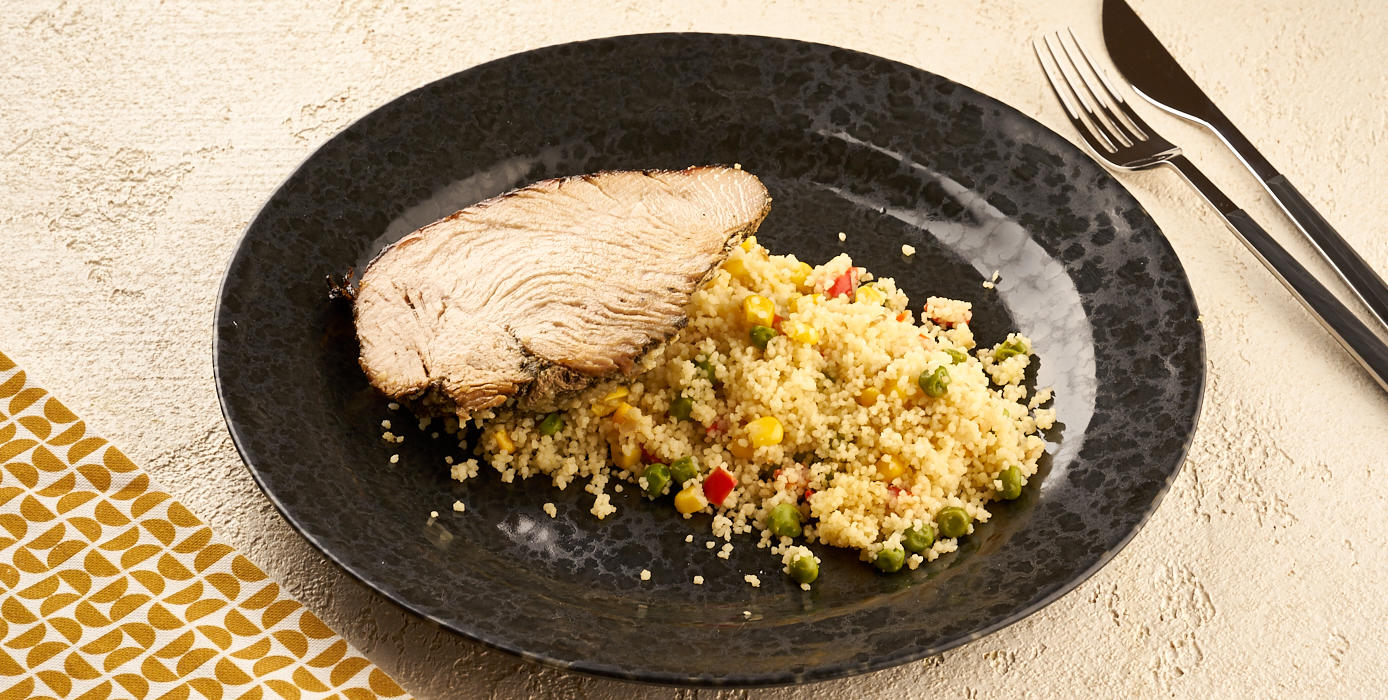 Милти: Индейка запеченная в итальянских травах с кус-кусом