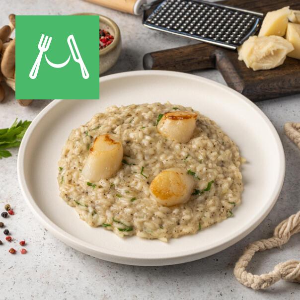 

Ризотто с гребешками